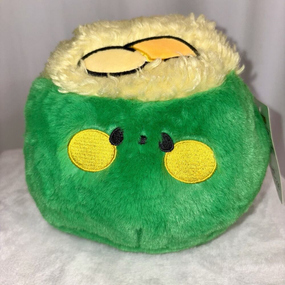 Gatcha Sushi Roll Plush Clawcade Edition 6” Green Stuffed Toy RARE and NWT